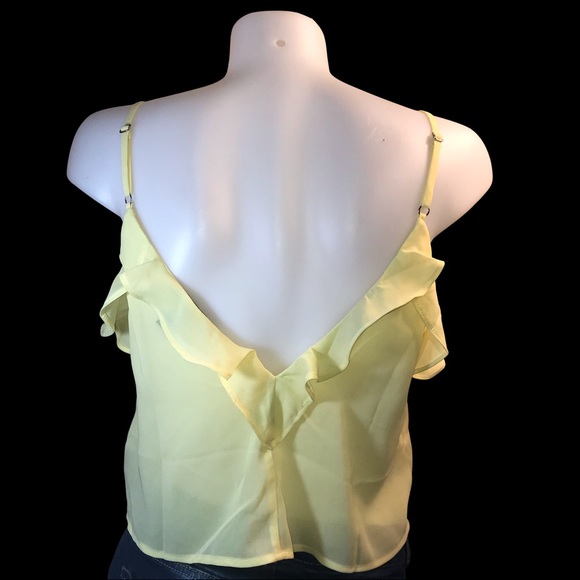 2/$30 FOREVER 21 NWOT SIZE M CROP CAMI TANK LEMON YELLOW - Picture 7 of 11